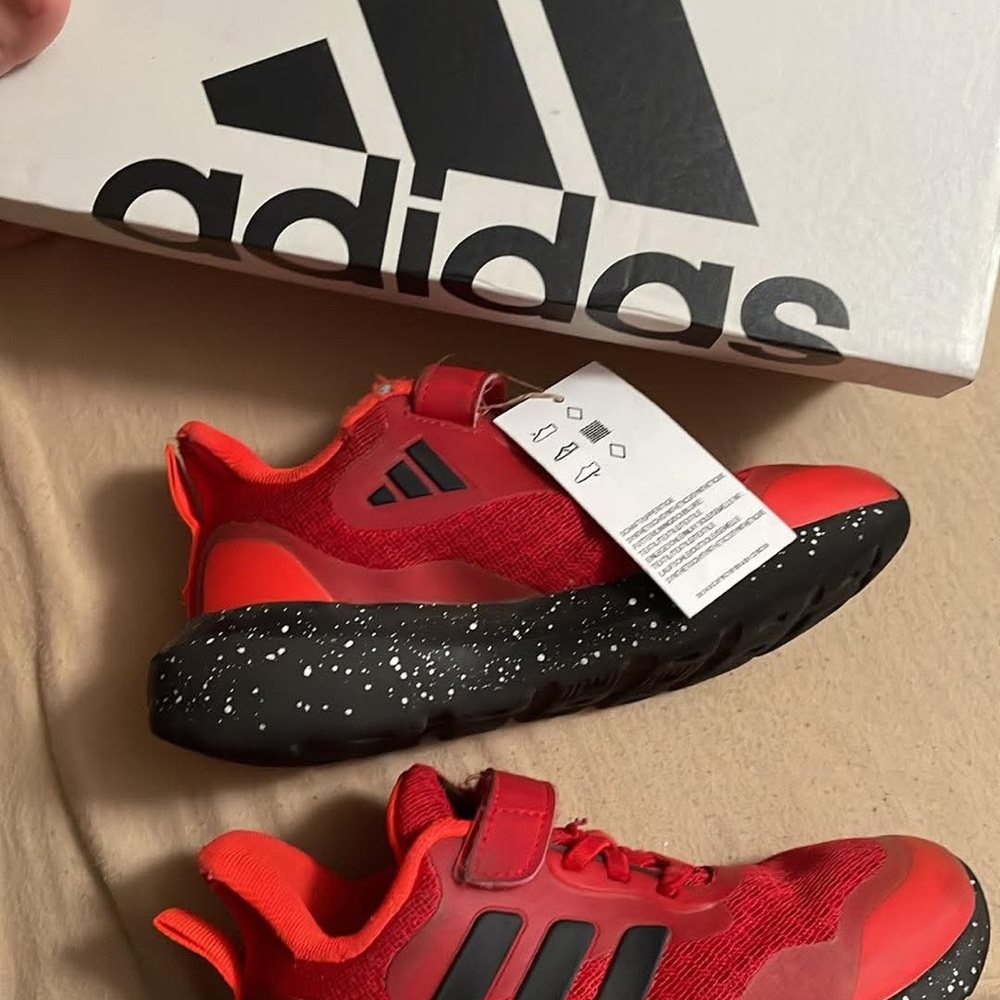 Adidas Kids Red and Black Sneakers